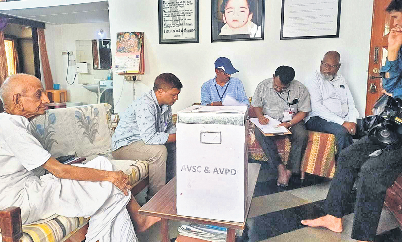 Home voting for elderly, PwDs commences in Hyderabad